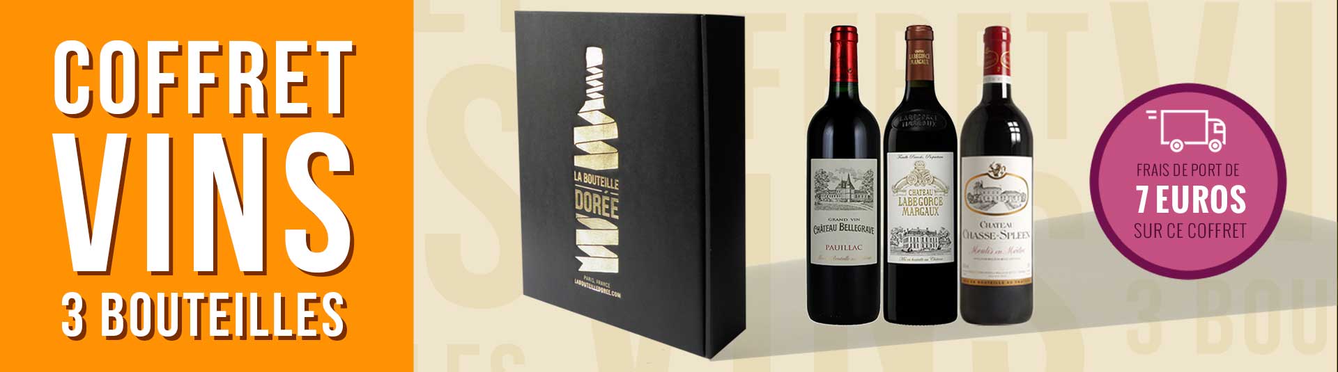 coffret vin Bordeaux Crus Bourgeois 3 bouteilles