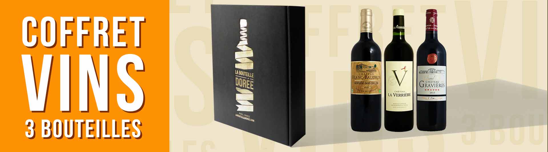 Coffret vin Bordeaux Découverte 3 bouteilles Coffret vin Bordeaux Découverte 3 bouteilles