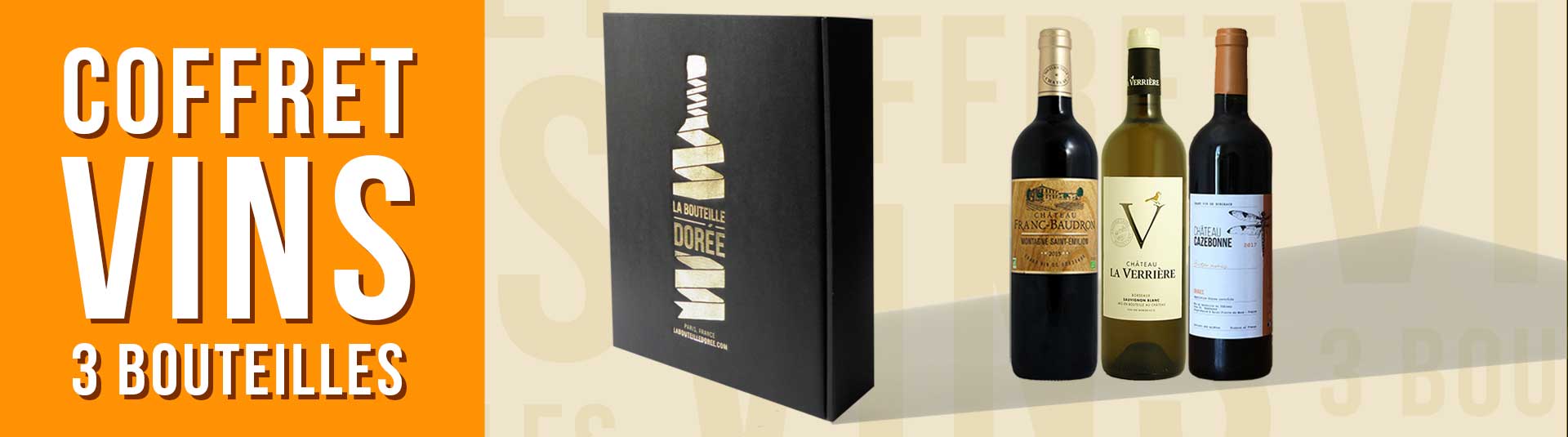 Coffret vin Bordeaux Découverte 3 bouteilles Coffret vin Bordeaux Découverte 3 bouteilles