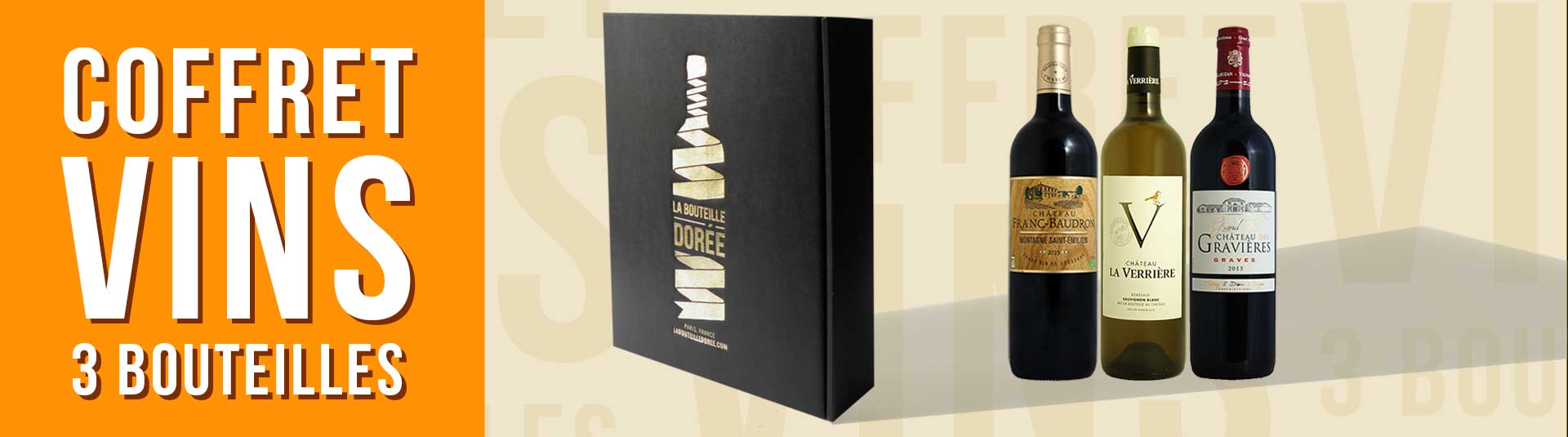 Coffret vin Bordeaux Découverte 3 bouteilles Coffret vin Bordeaux Découverte 3 bouteilles