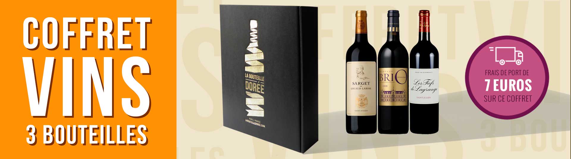 coffret vin Bordeaux seconds vins 3 bouteilles coffret vin Bordeaux seconds vins 3 bouteilles
