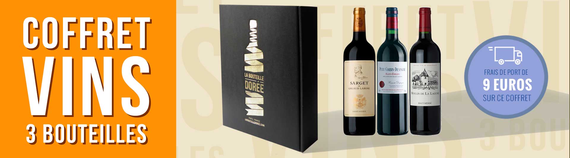 coffret vin Bordeaux seconds vins 3 bouteilles coffret vin Bordeaux seconds vins 3 bouteilles