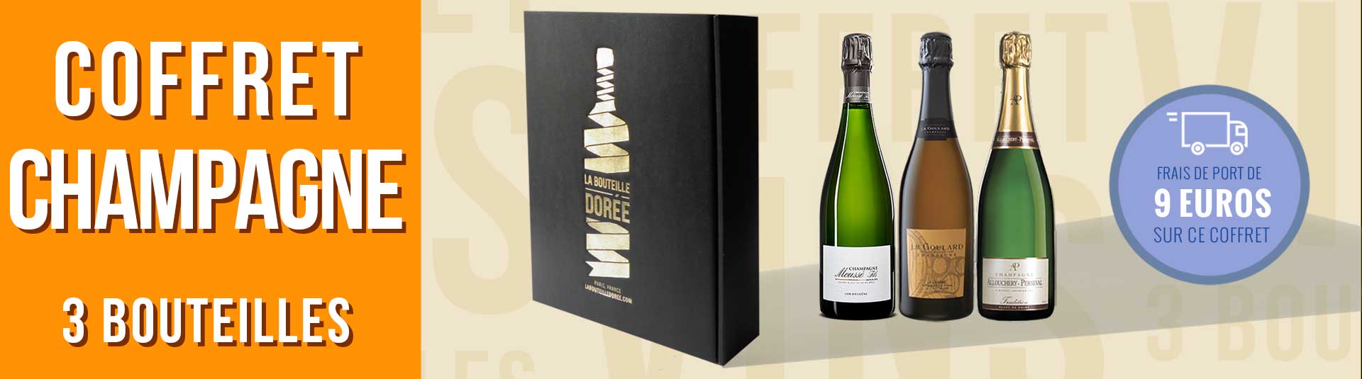 Coffret Champagne Blanc de noirs 3 bouteilles