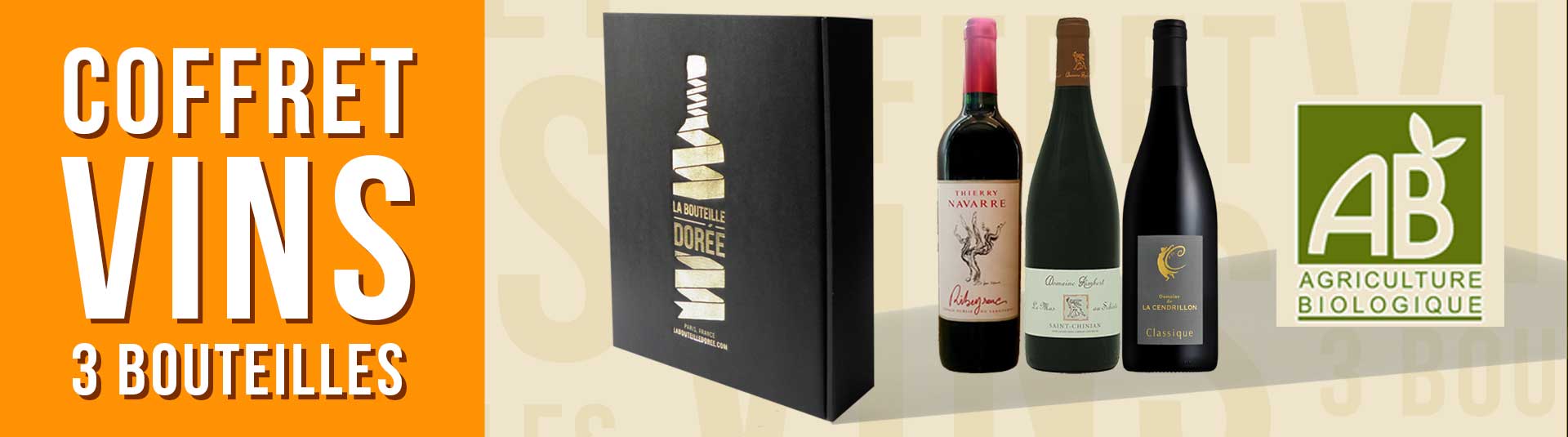 Coffret vin Languedoc Agriculture Biologique 3 bouteilles Coffret vin Languedoc Agriculture Biologique 3 bouteilles
