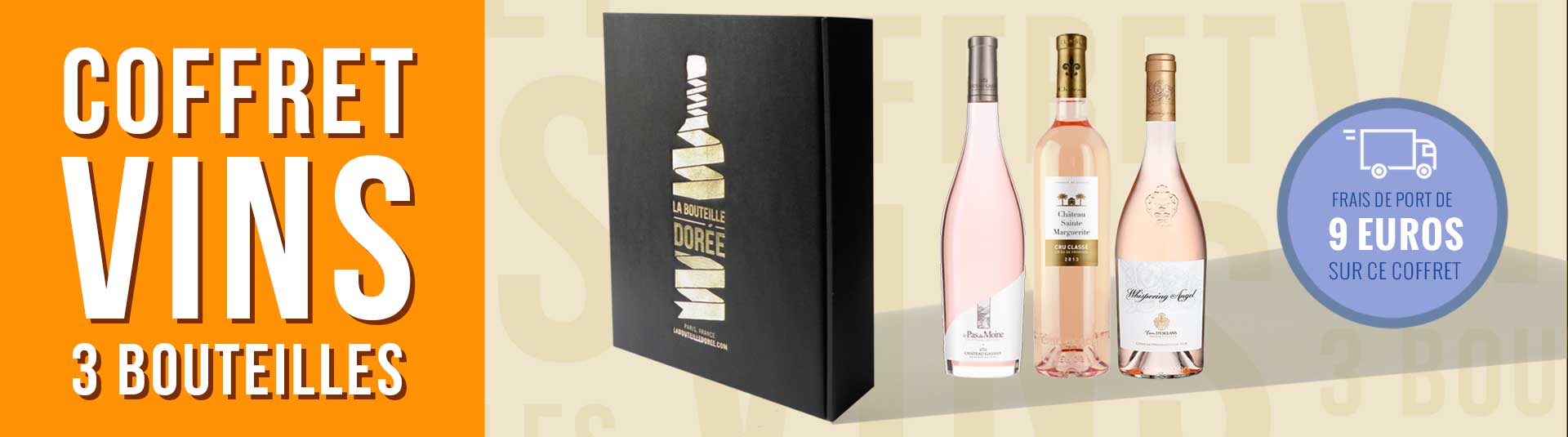 Coffret 3 bouteilles vin rosé Côtes de Provence Coffret 3 bouteilles vin rosé Côtes de Provence