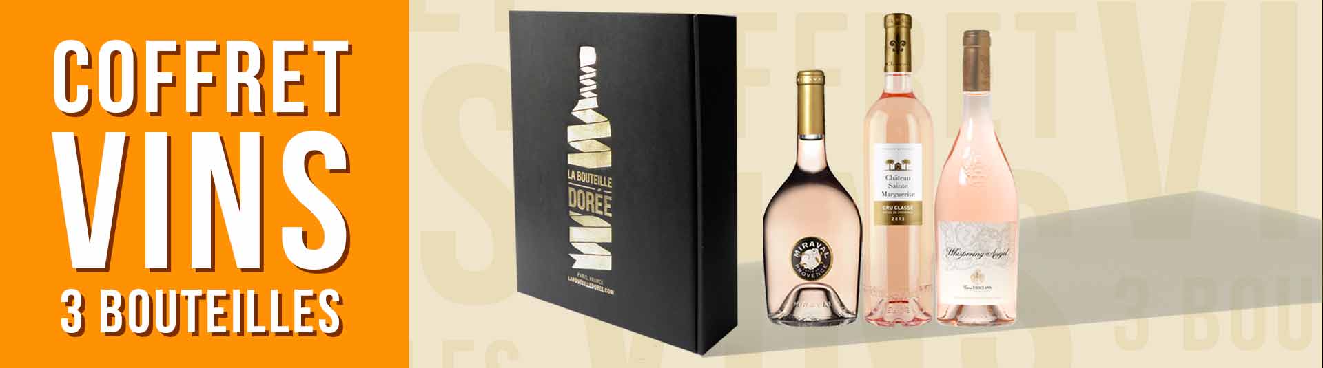 Coffret 3 bouteilles vin rosé Côtes de Provence