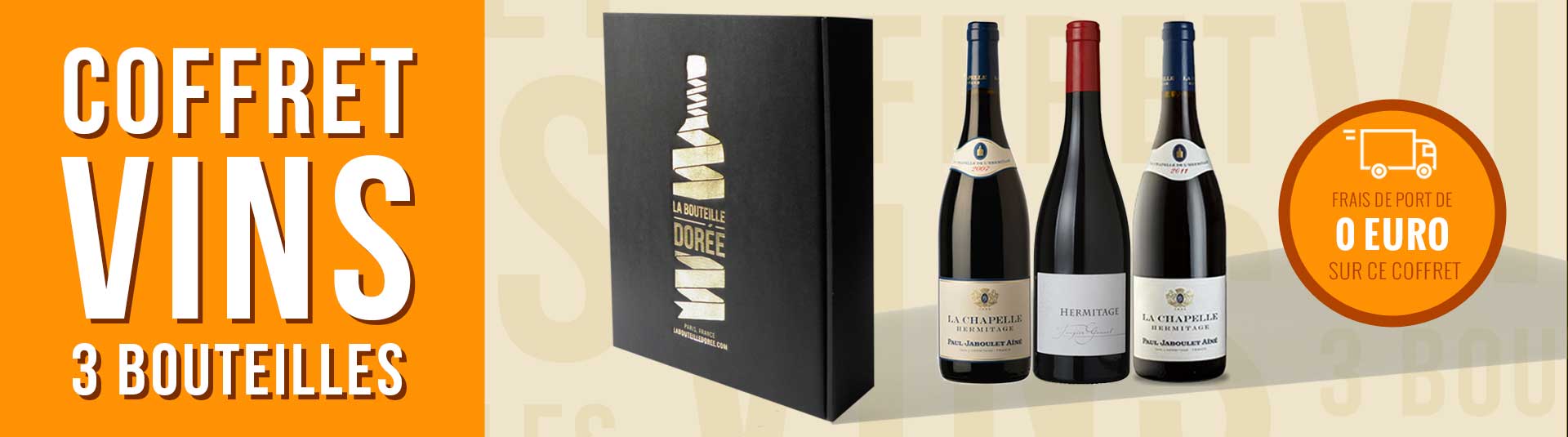 Coffret vin Prestige 3 bouteilles Bourgogne Corton Coffret vin Prestige 3 bouteilles Hermitage Rouge