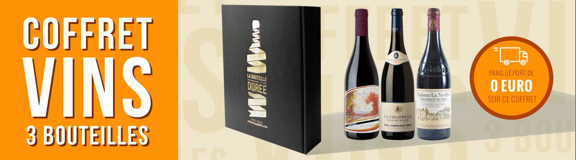 coffret vin Rhône 3 bouteilles cépages Syrah et Grenache coffret vin rouge Passion Rhône 3 bouteilles