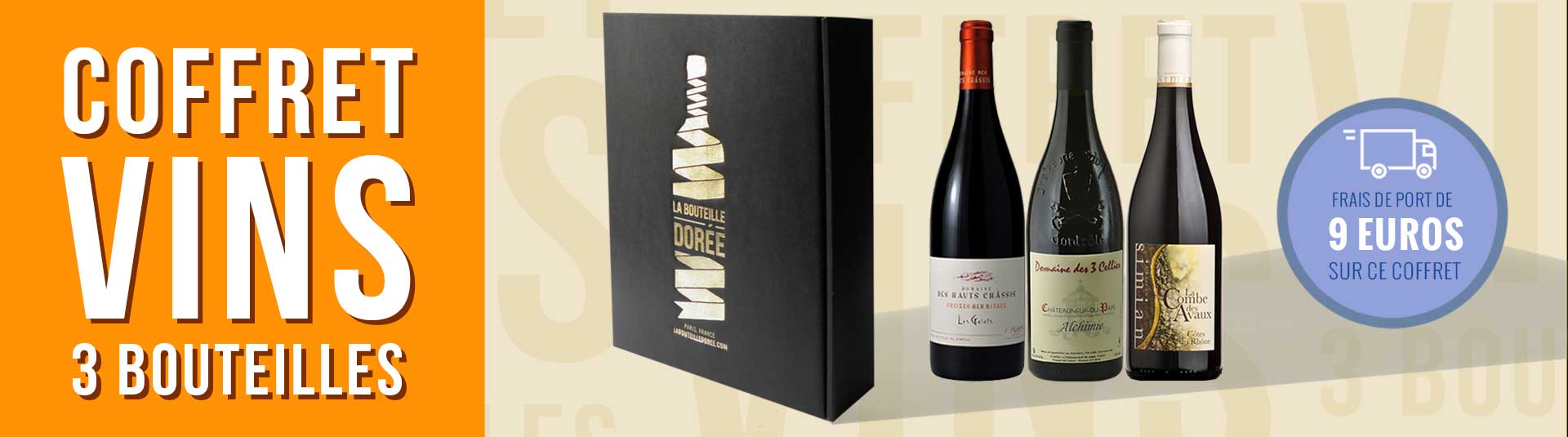 coffret vin Rhône 3 bouteilles cépages Syrah et Grenache coffret vin rouge Rhône Découverte 3 bouteilles cépages Syrah et Grenache