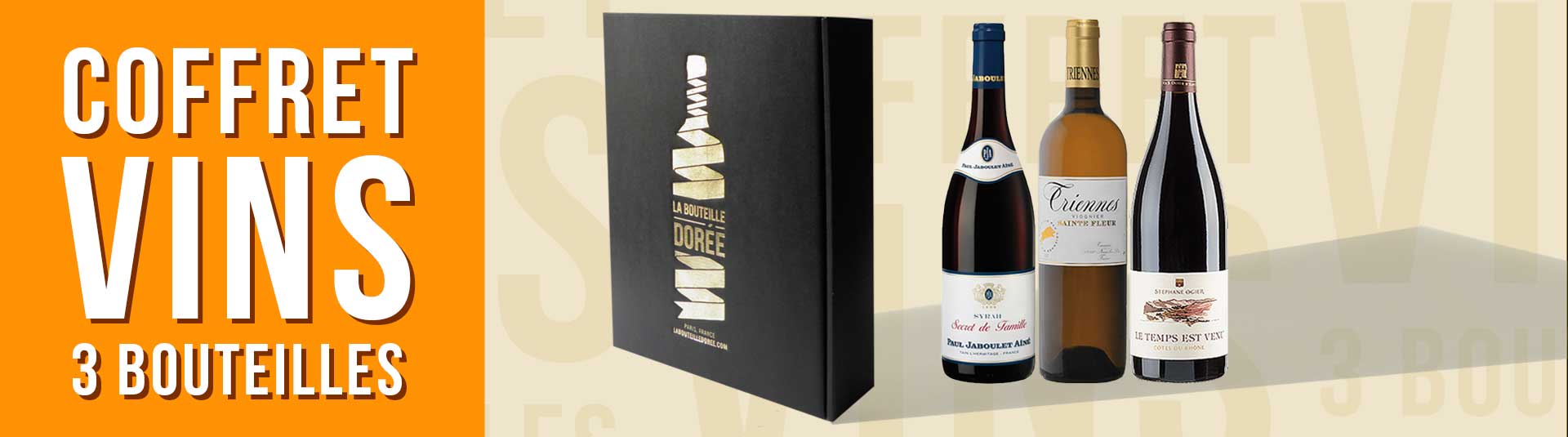 coffret vin Rhône 3 bouteilles cépages Viognier, Syrah et Grenache coffret vin Rhône 3 bouteilles cépages Syrah, Grenache, Marsanne et Roussanne