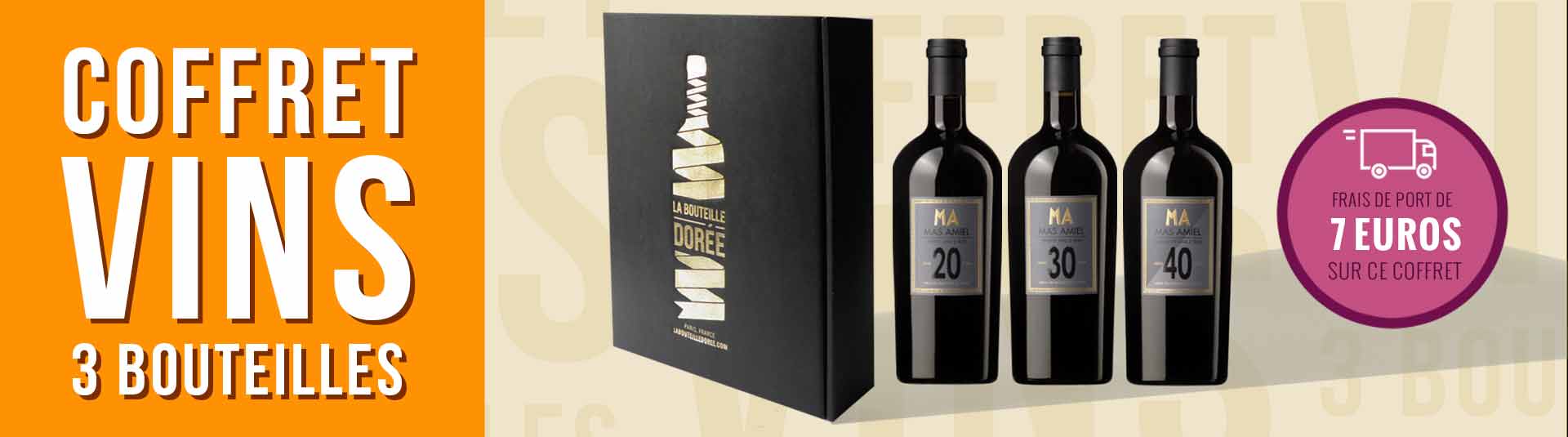 coffret vin Maury 20, 30 et 40 ans d'âge 3 bouteilles