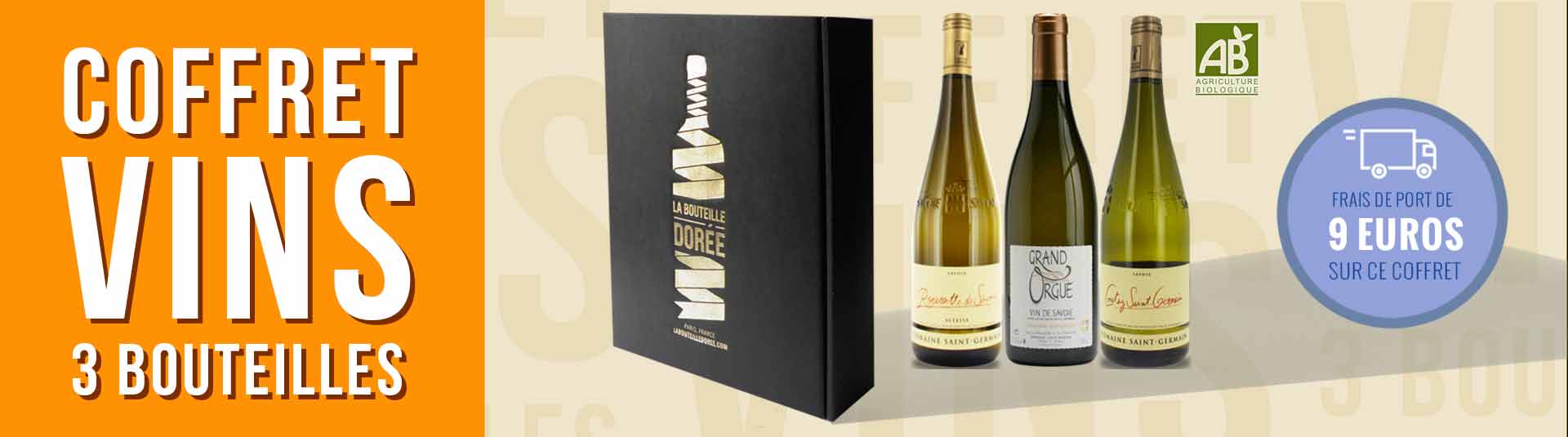 Coffret vin blanc Savoie BIO 3 bouteilles