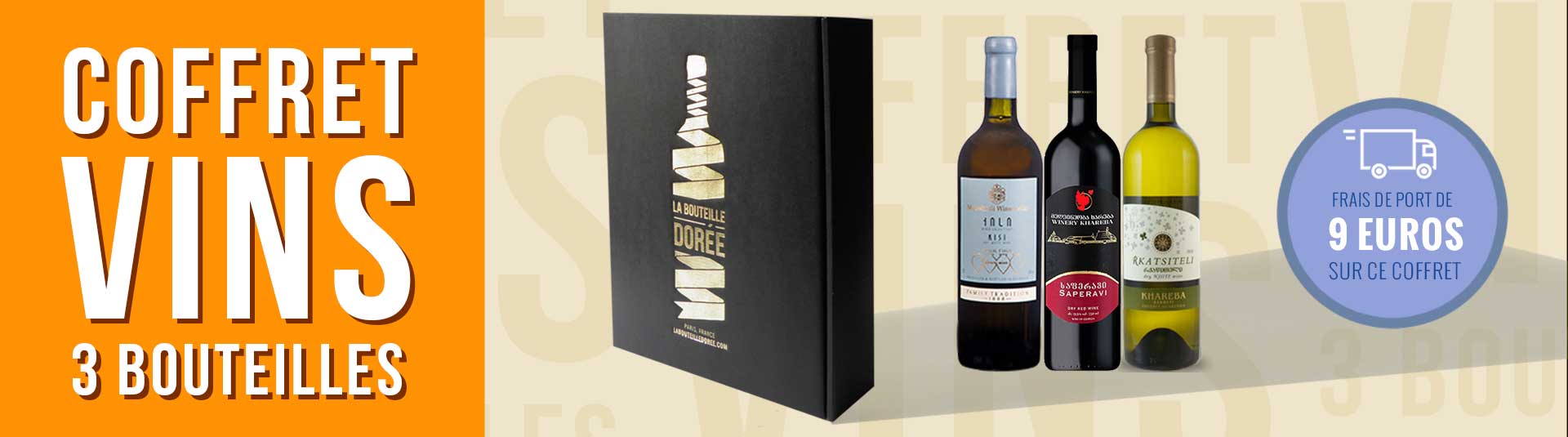 Coffret vin Géorgie 3 bouteilles Coffret vin Géorgie 3 bouteilles