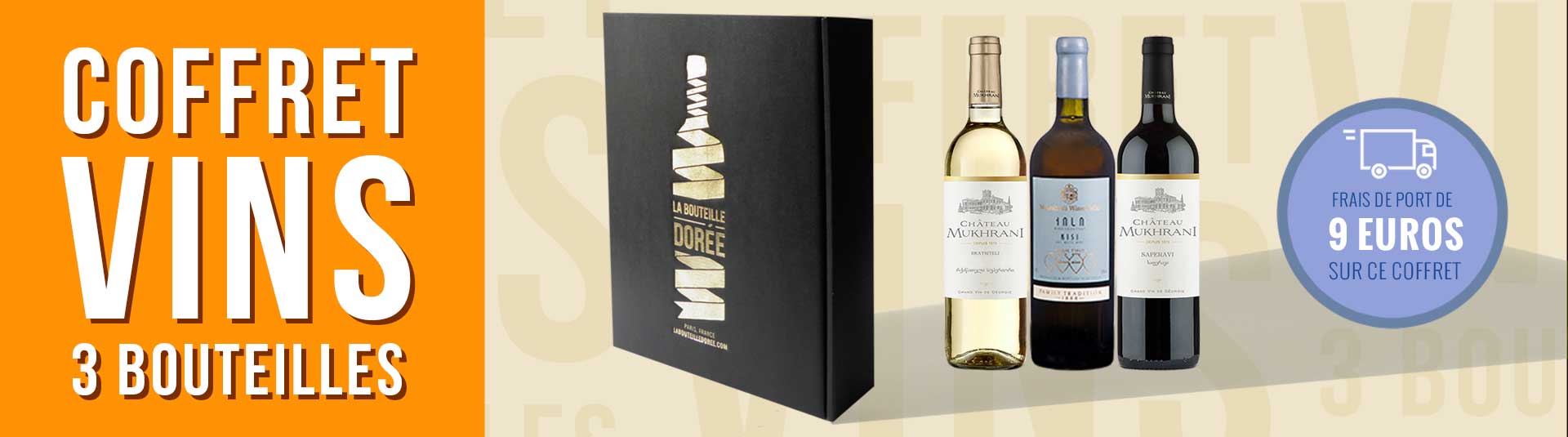 Coffret vin Géorgie 3 bouteilles Coffret vin Géorgie 3 bouteilles