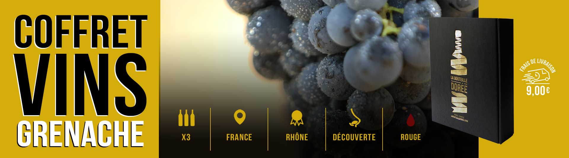 coffret vin Cépage Grenache 3 bouteilles