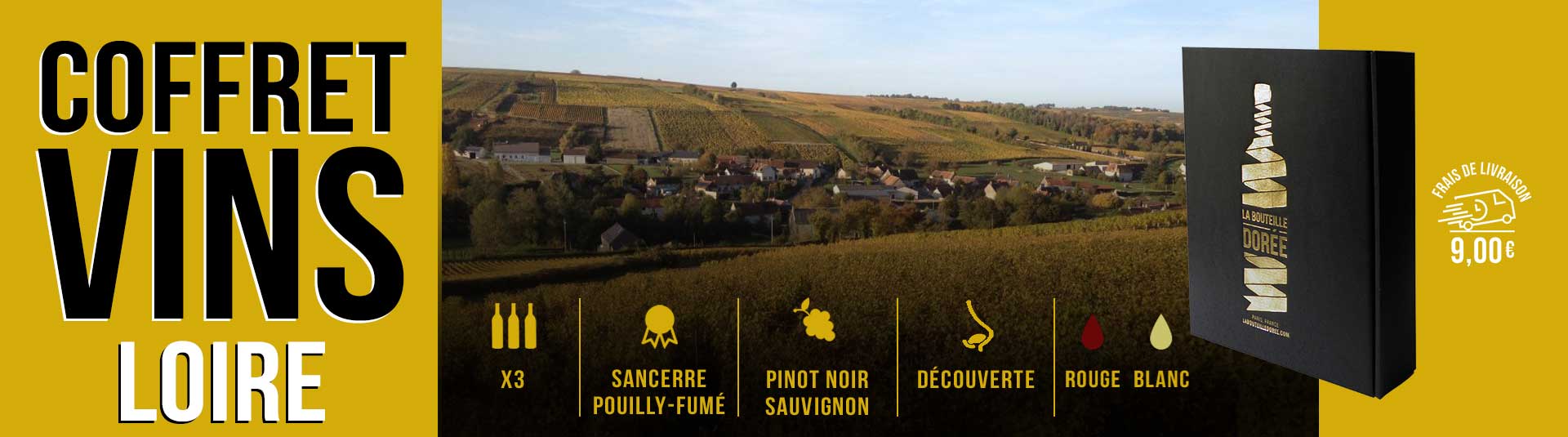 Coffret vin Loire Sancerre et Pouilly-Fumé Sélection 3 bouteilles