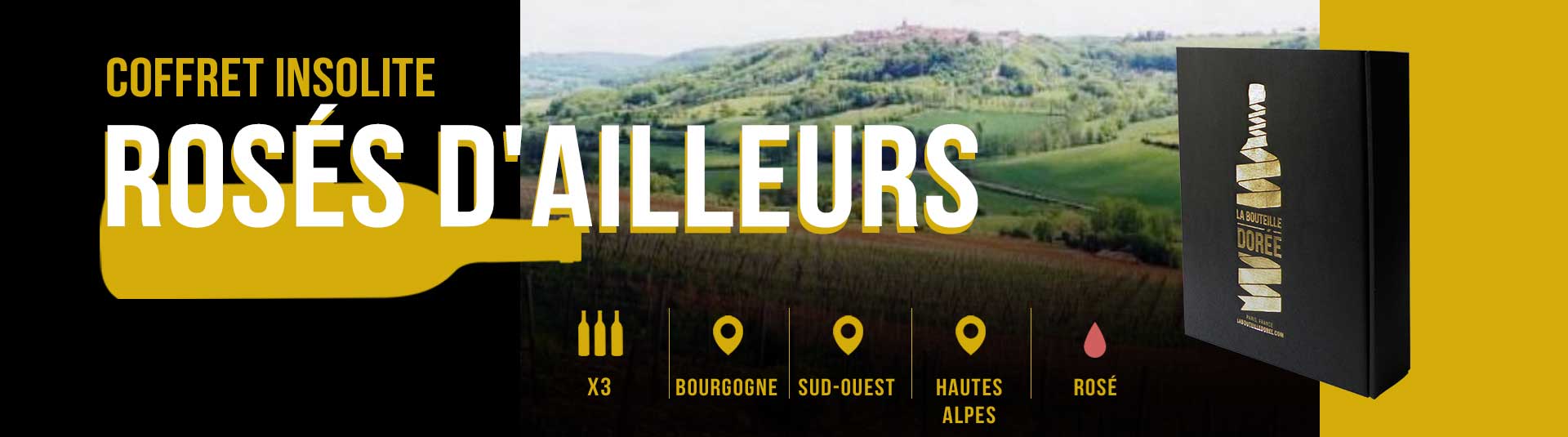 Coffret vin rosés d'ailleurs Sélection 3 bouteilles