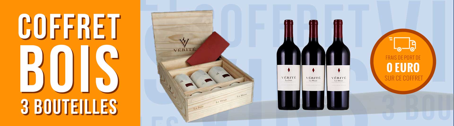 Coffret à vin en bois