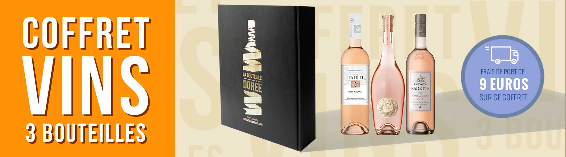 Coffret vin rosé 3 bouteilles - Vins rosés étrangers