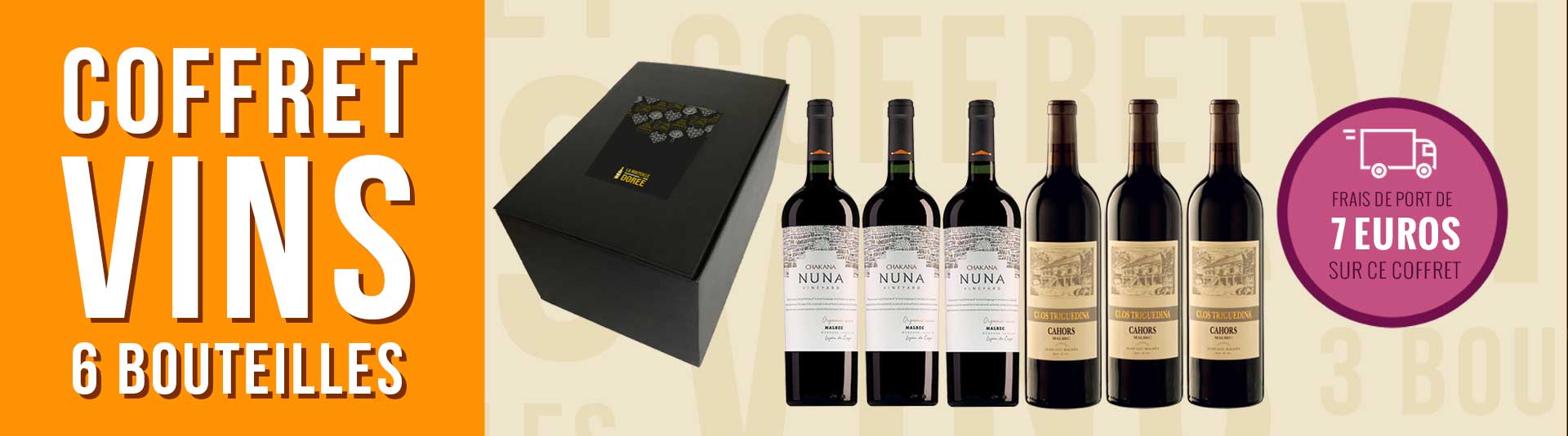 Coffret vin Bourgogne Prestige Chambolle-Musigny Coffret vin Malbec 6 bouteilles