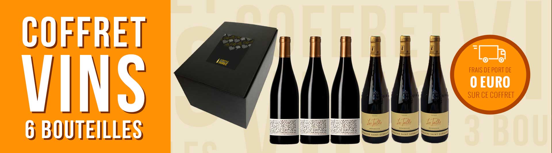 Coffret vin Bourgogne Prestige Chambolle-Musigny Coffret vin Mondeuse Savoie 6 bouteilles