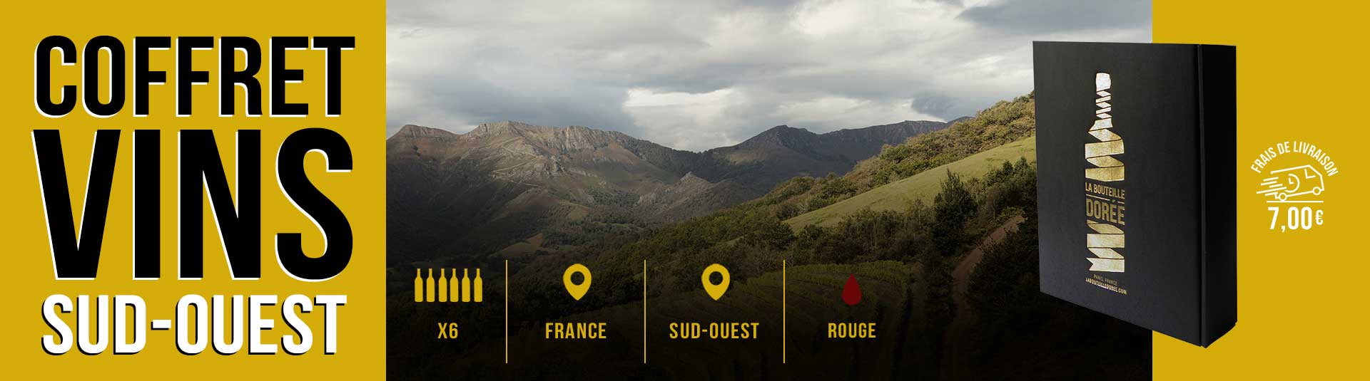 Coffret vin rouge Sud-Ouest 6 bouteilles