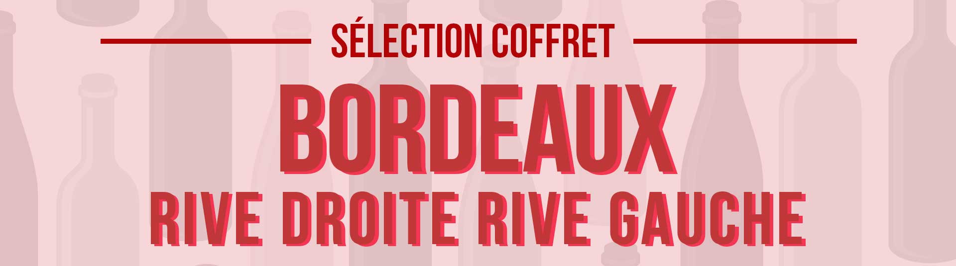 Coffret vin rouge Bordeaux Rive droite et Rive gauche 3 bouteilles