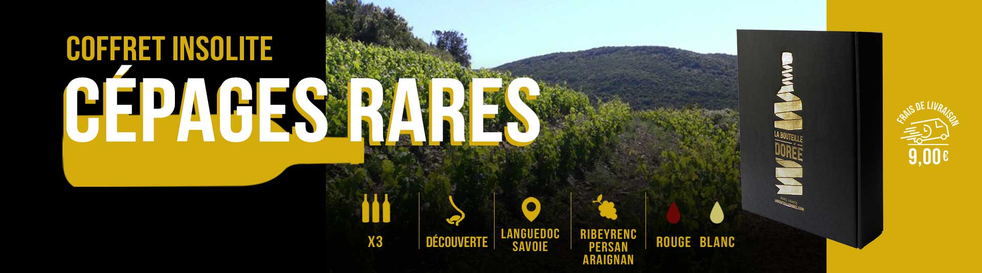 Cépages rares - Coffret vin 3 bouteilles